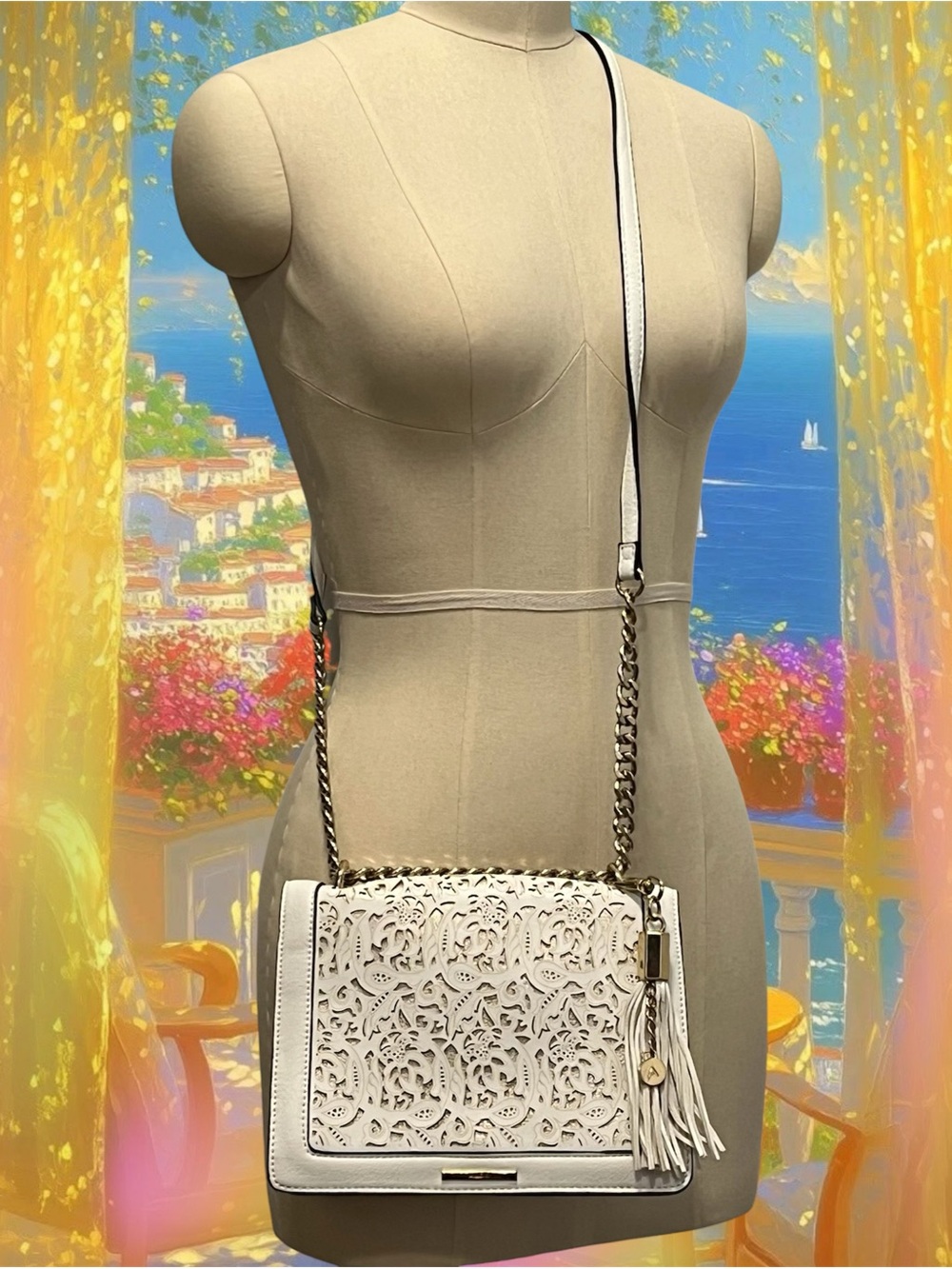 Aldo Filigree Embossed Crossbody Bag